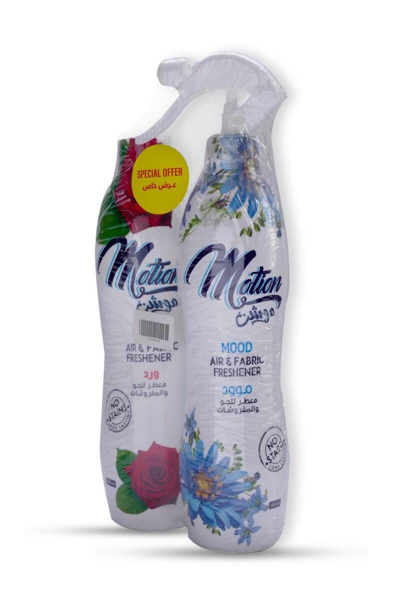 Motion air freshener  (spray rose + peach refill) 400 ml special offer